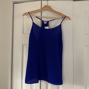 JCrew Racerback Flowy Blue Tanktop